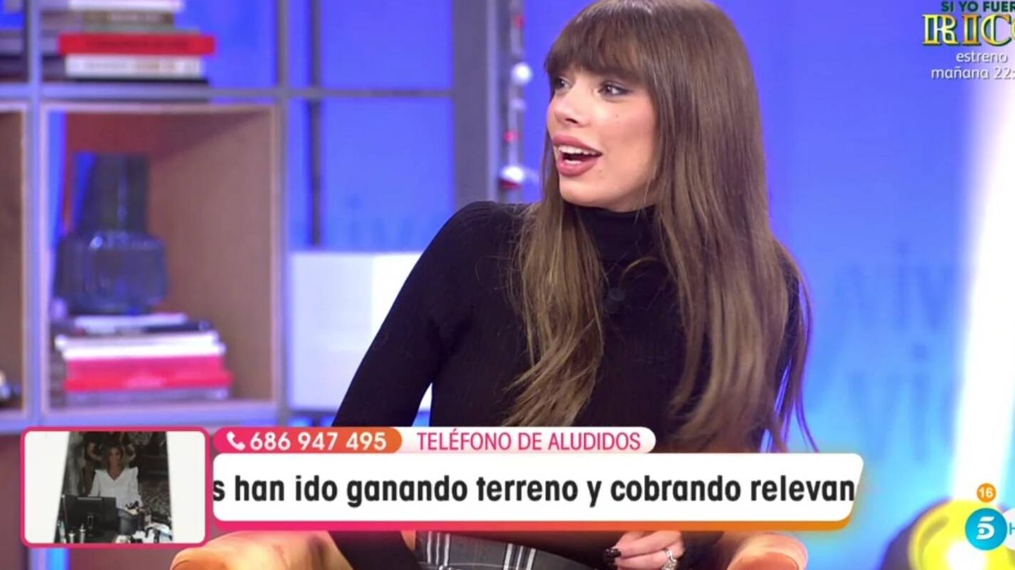 Alejandra Rubio recordando a Forqué. (Telecinco).