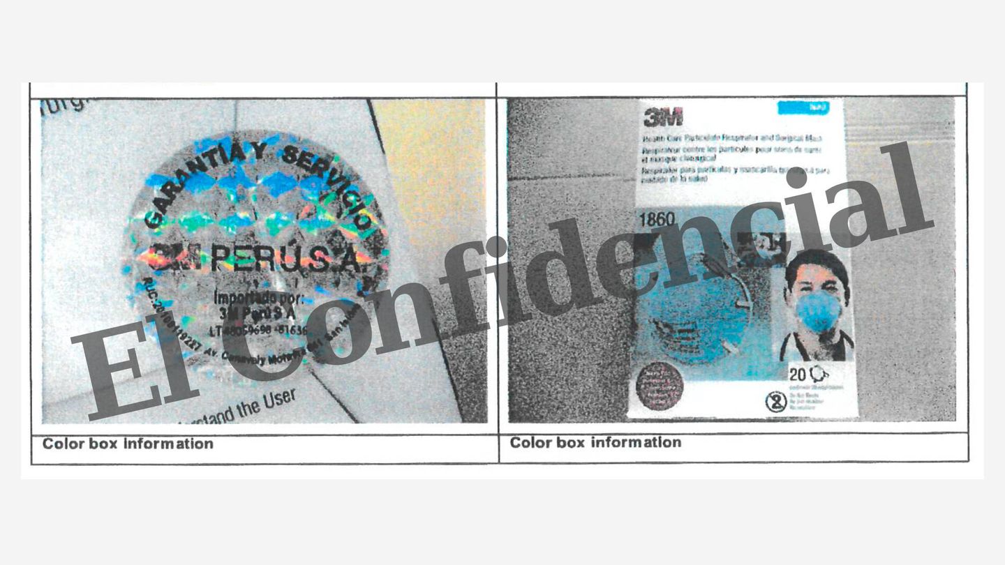 El sello 'Garantía y Servicio Perú' que hizo sospechar a los agentes de aduanas.