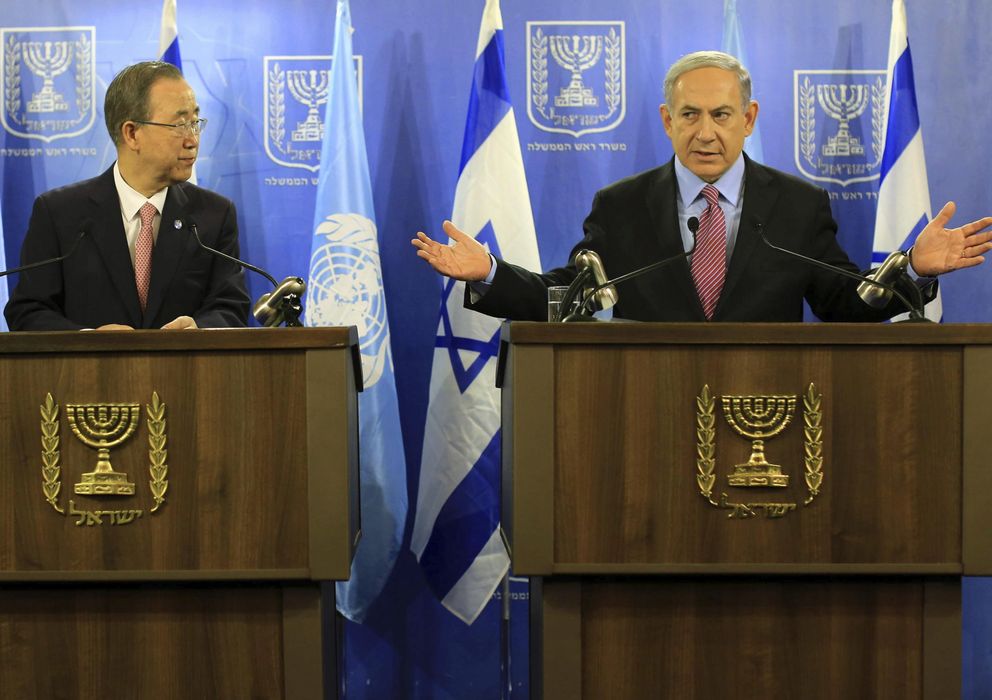 Foto: El primer ministro israelí, Benjamin Netanyahu (d) y el secretario general de la ONU, Ban Ki-moon (EFE)