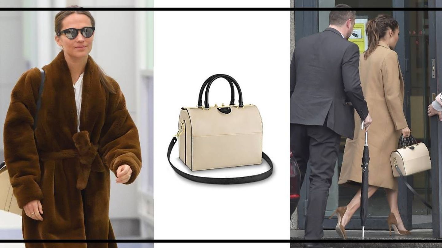 Alicia Vikander con el bolso de Louis Vuitton. (Gtres / Web de la firma)