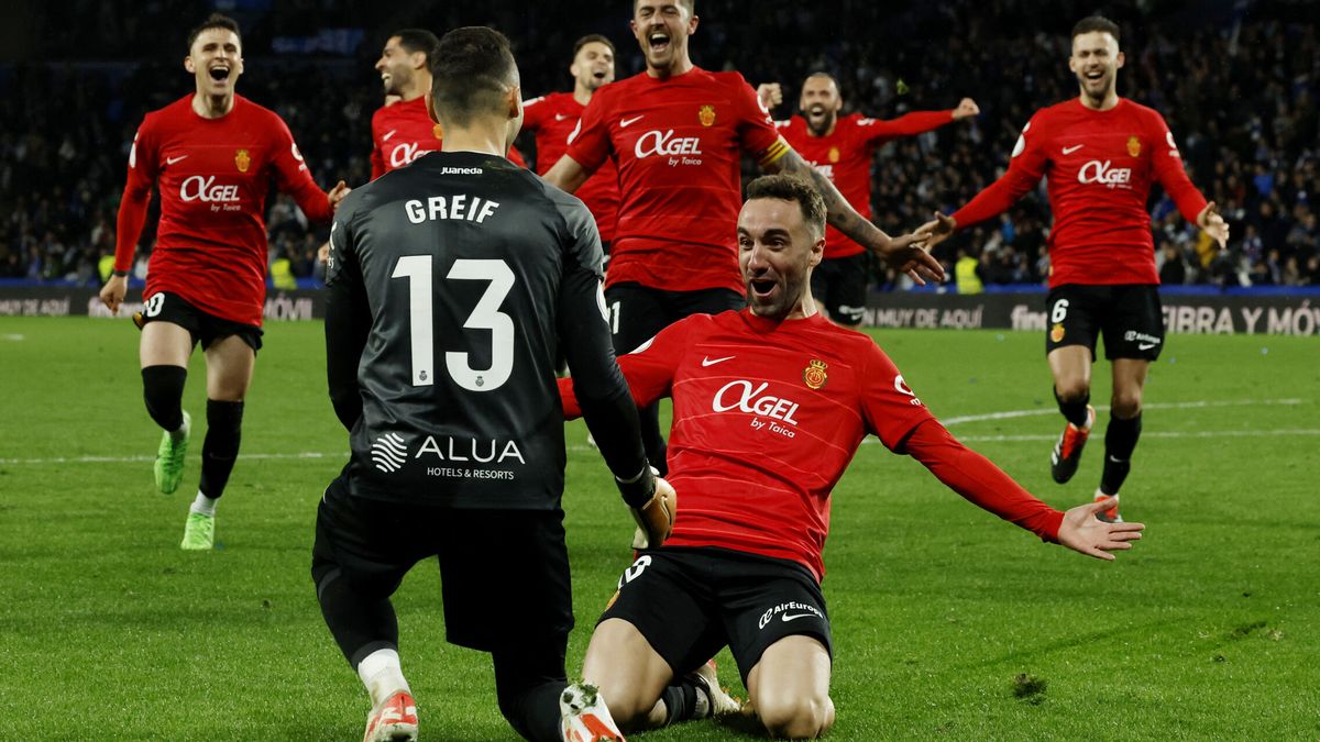 El Mallorca tumba a la Real Sociedad en la tanda de penaltis y jugará la final de la Copa (1-1)