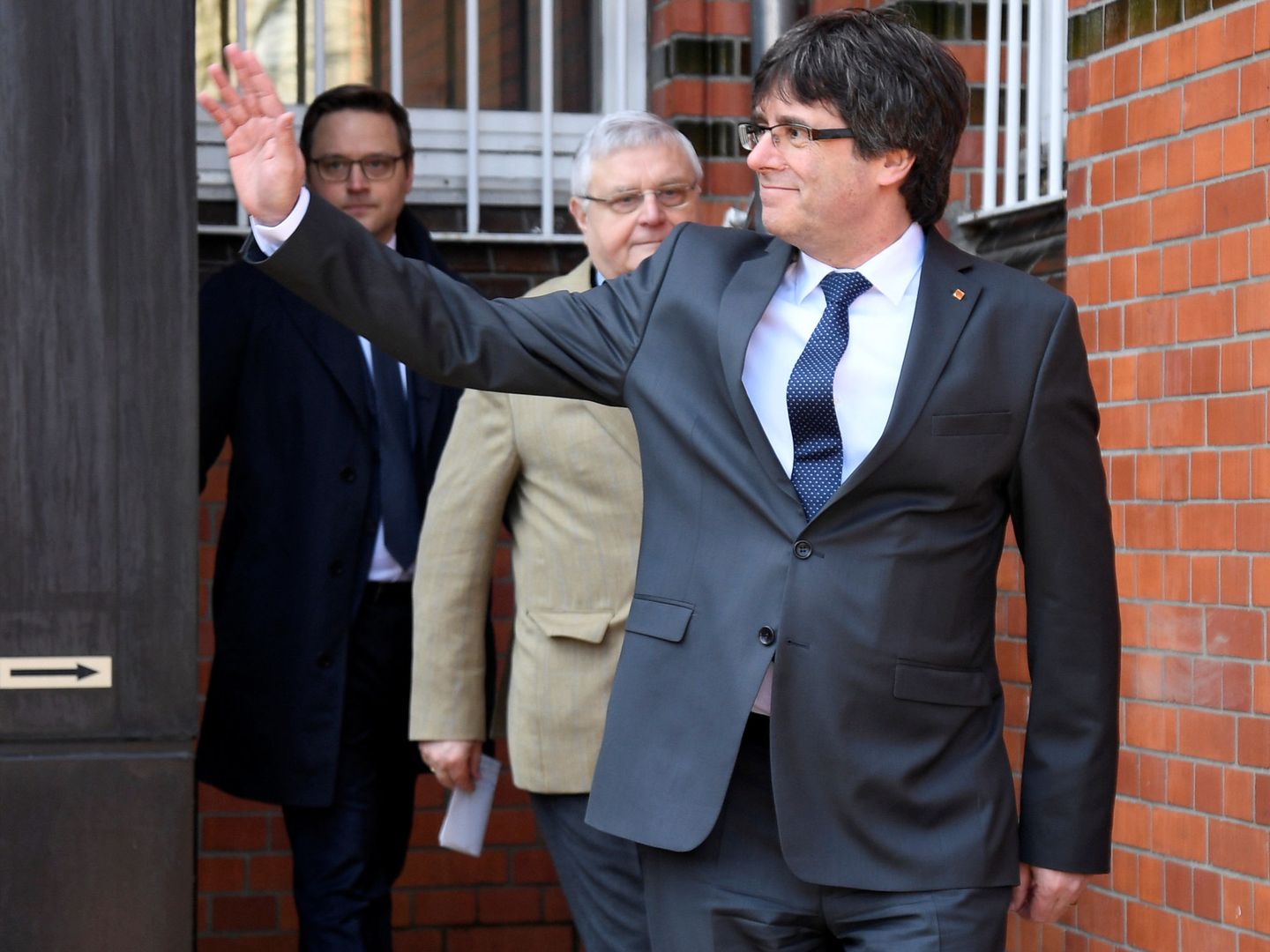 Carles Puigdemont, tras salir de la cárcel en Alemania. (Reuters)