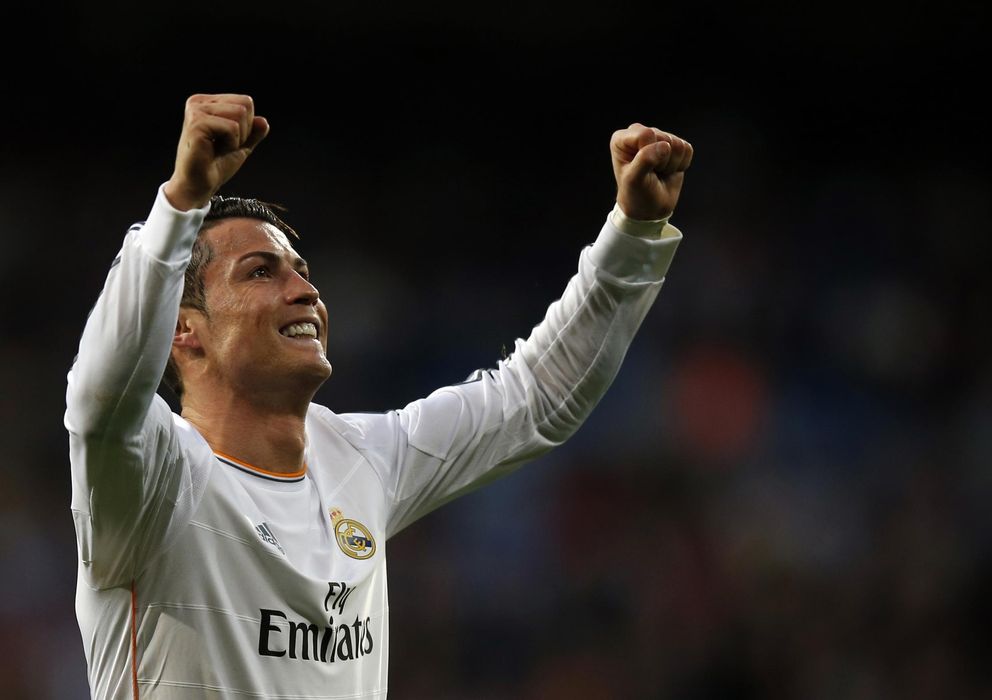 Foto: El portugués Cristiano Ronaldo celebra su gol ante el Levante.