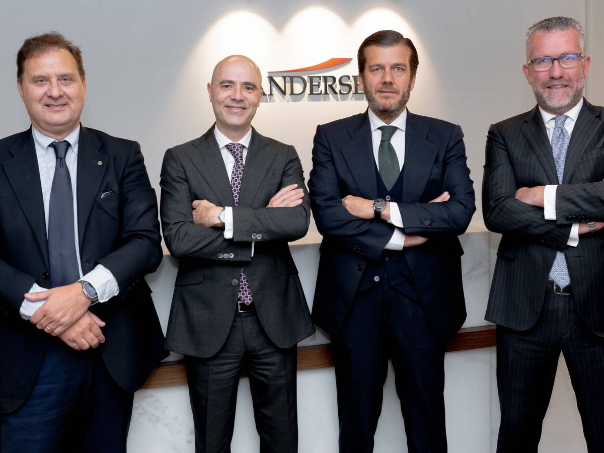 Foto: Íñigo Rodríguez-Sastre, Ramón Portela, Eduardo Zumalabe y José Vicente Morote, socios codirectores de Andersen.