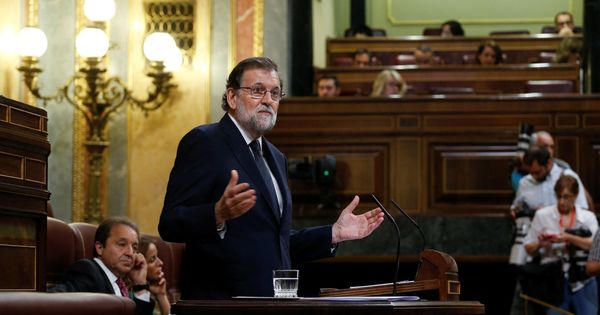 Foto: El presidente del Gobierno, Mariano Rajoy, durante su intervención. (Reuters)