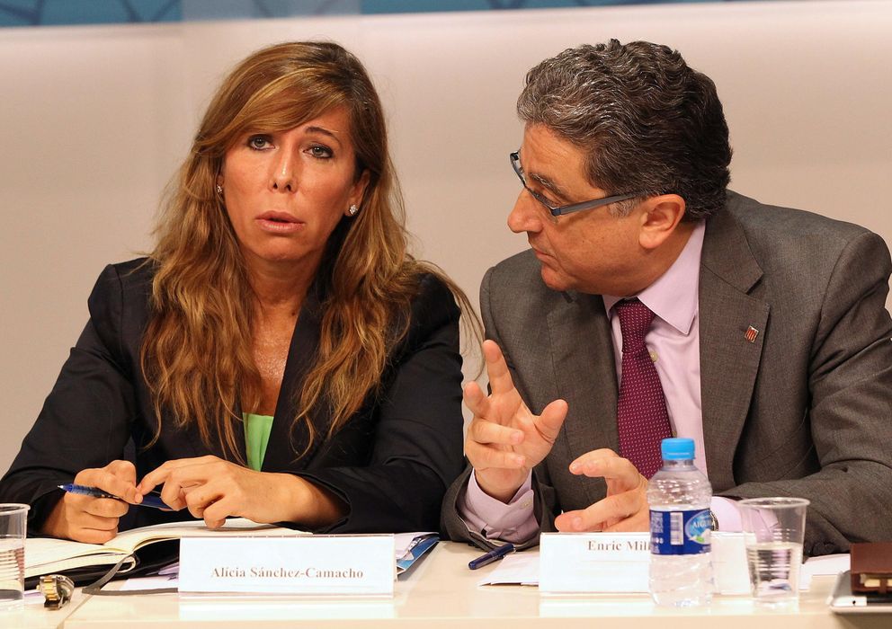 Foto:  La presidenta del PPC, Alicia Sánchez-Camacho, y el portavoz parlamentario del partido, Enric Millo. (Efe)