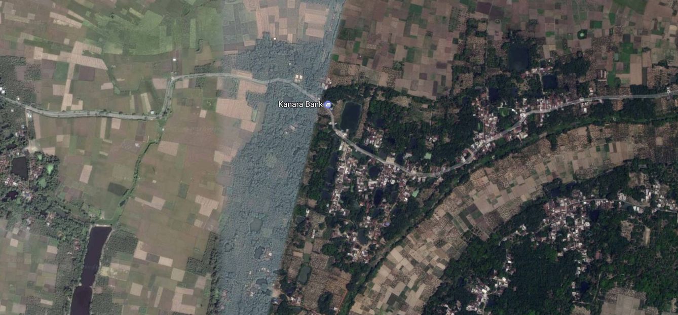 Imagen de un área cercana a Balarampur, una población de Bengal Occidental, al oeste de la India (Fuente: Google Maps/Google Earth)