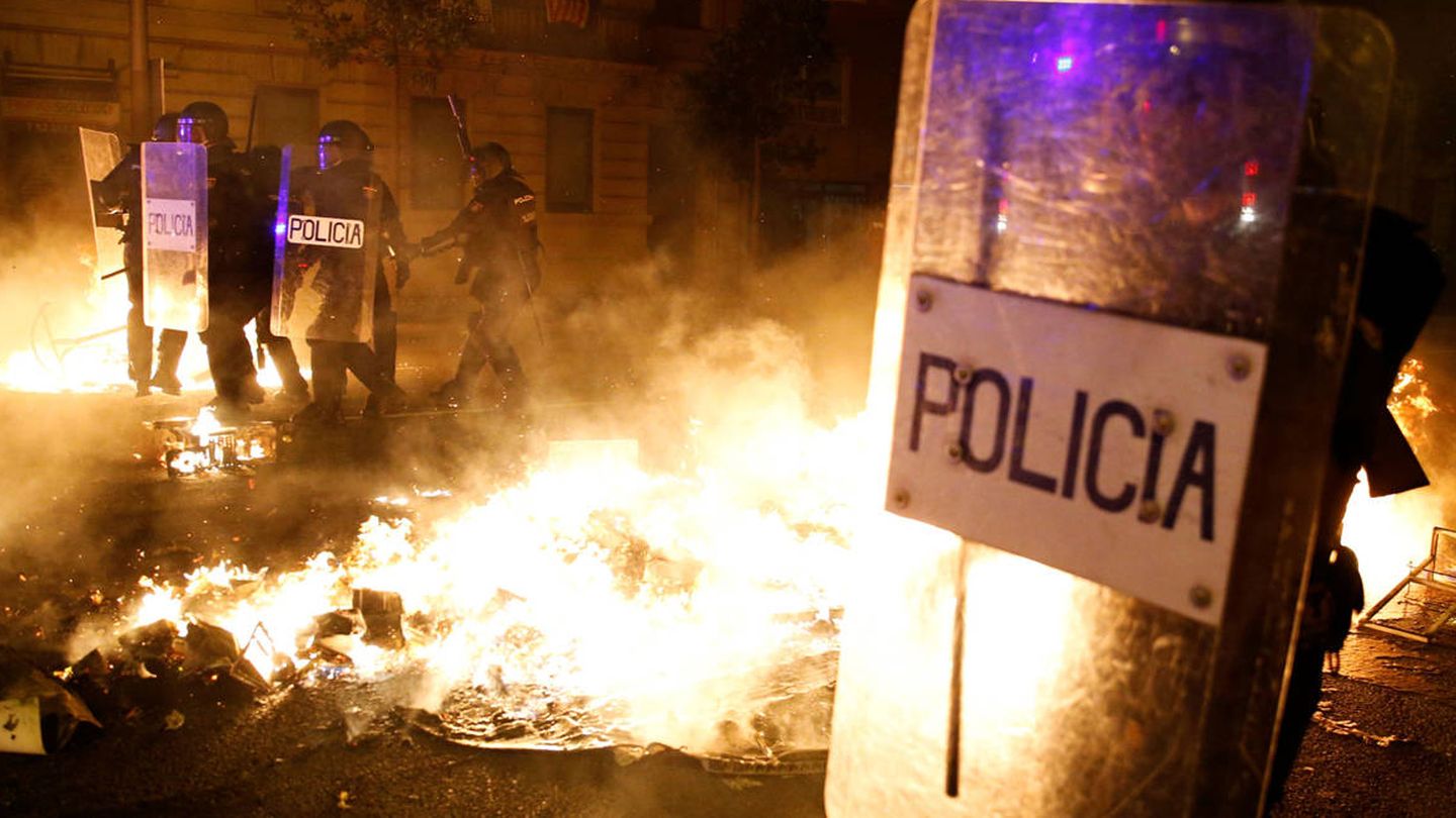 Disturbios y cargas en Barcelona