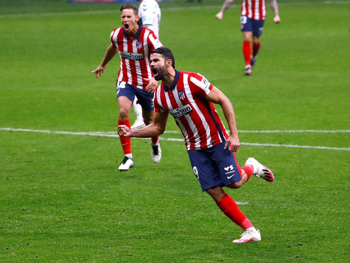 Foto: Diego Costa celebra su último gol con el Atlético de Madrid. (Reuters)