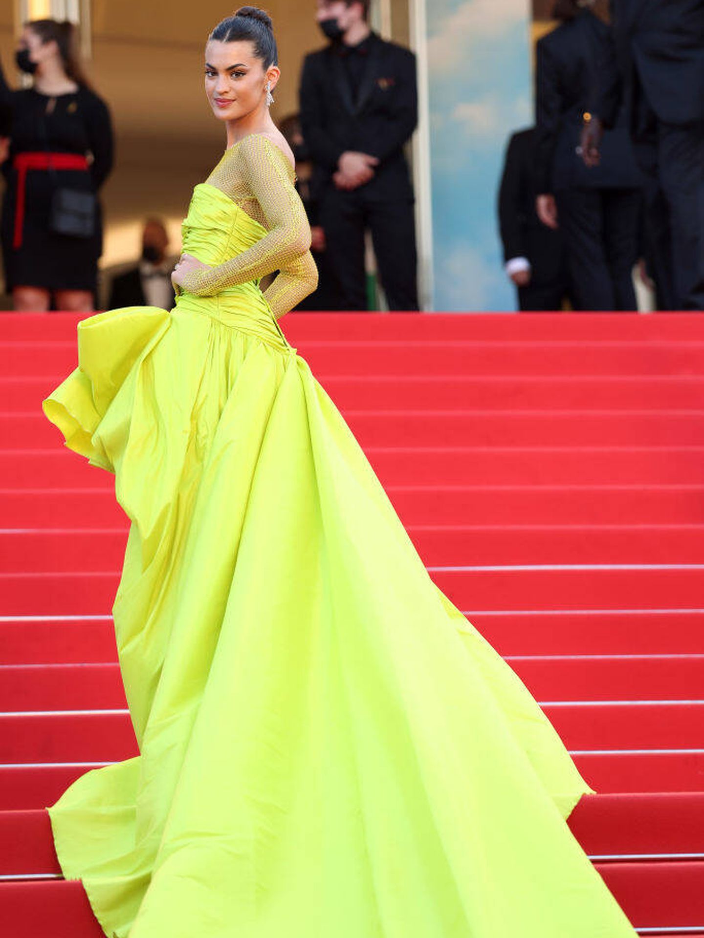 Marta Lozano, en la alfombra roja del Festival de Cannes 2022. (Getty)