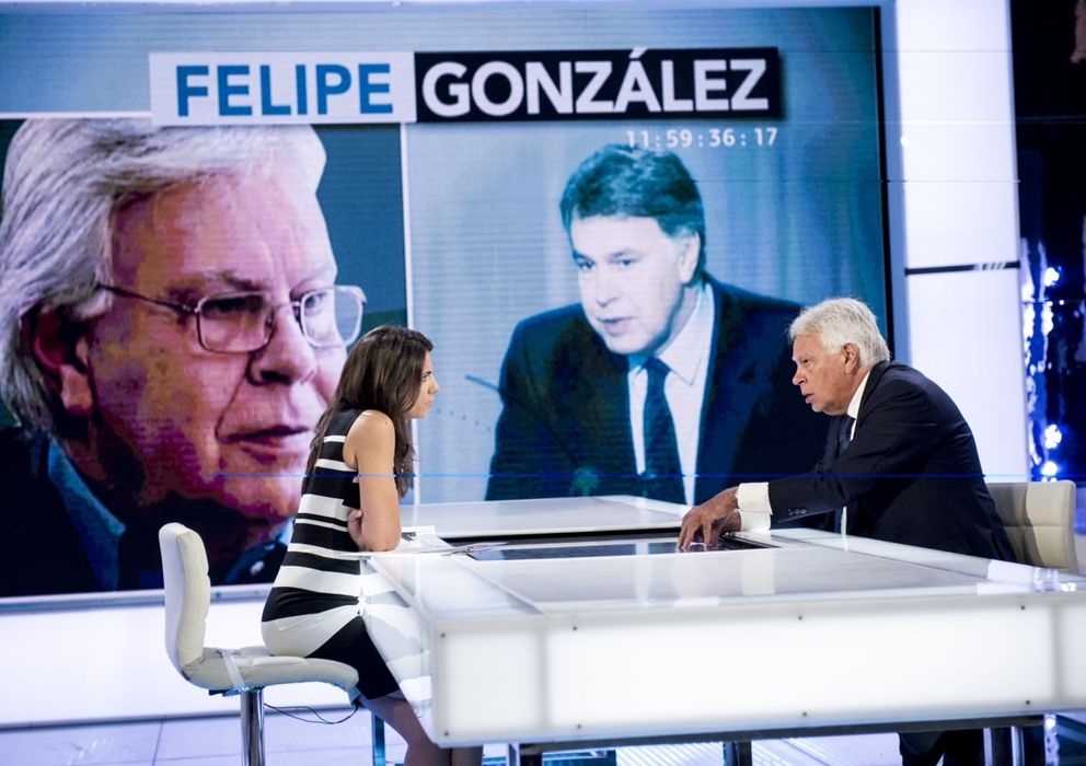 Foto: Felipe González, durante la entrevista en la Sexta.