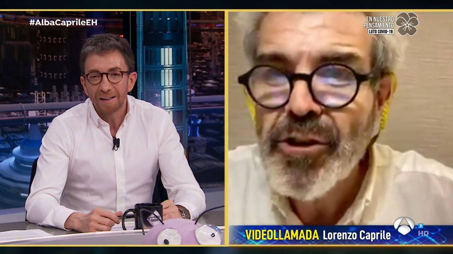 Lorenzo Caprile, en conexión con Pablo Motos. (Atresmedia)
