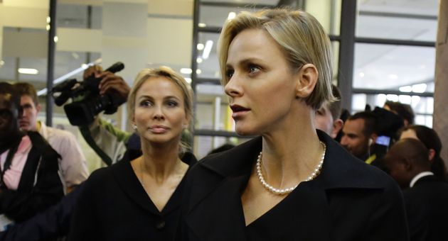 La princesa Corinna, junto a Charlène de Mónaco en Johannesburgo. (Reuters)