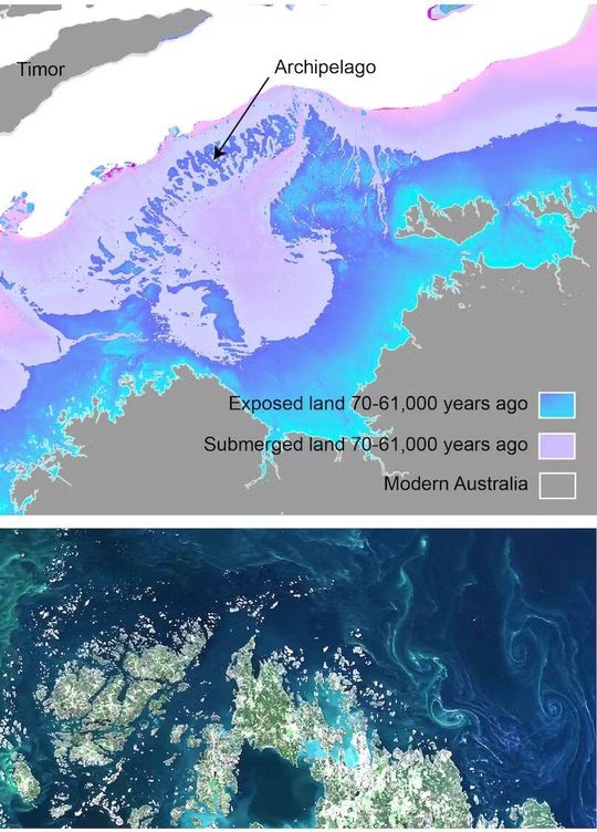 La zona del norte de australia donde se encuentra el continente perdido. (US Geological Survey - Geoscience Australia)