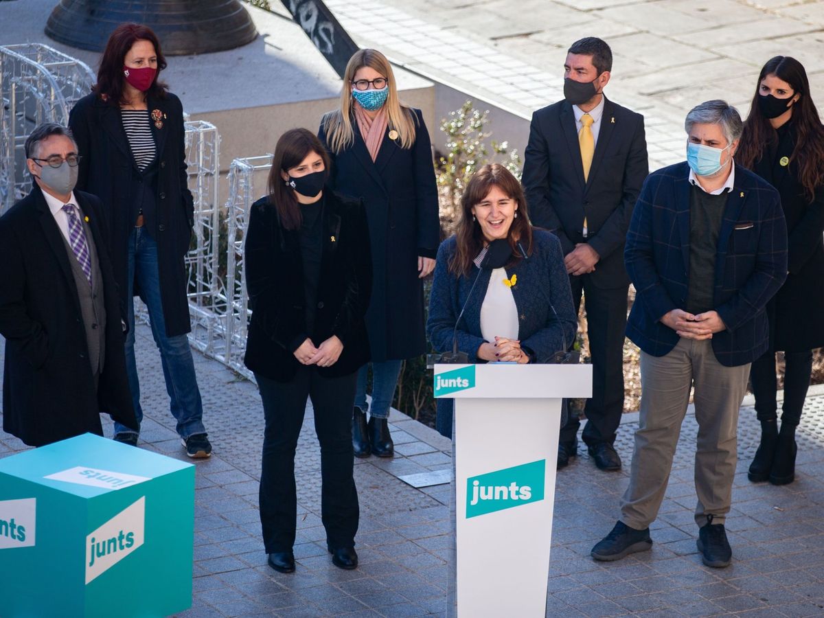 Foto: Acto electoral de JxCAT en Barcelona. (EFE)