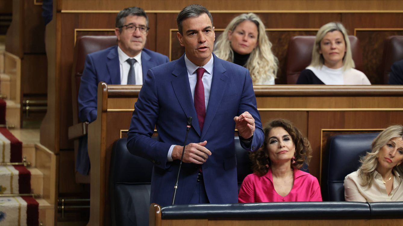 Foto: El presidente del Gobierno, Pedro Sánchez, en el Congreso de los Diputados este miércoles. (Europa Press/Jesús Hellín)