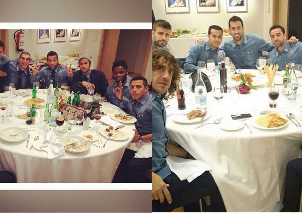 Foto: Los jugadores del Barcelona celebran el pase a la final de Copa (Instagram).
