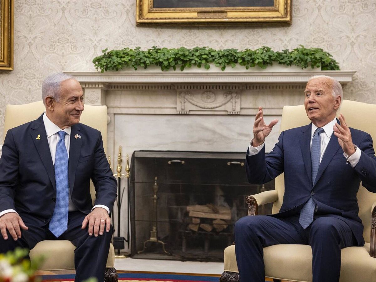 Foto: Reunión entre Benjamin Netanyahu y Joe Biden. (Samuel Corum/Europa Press)