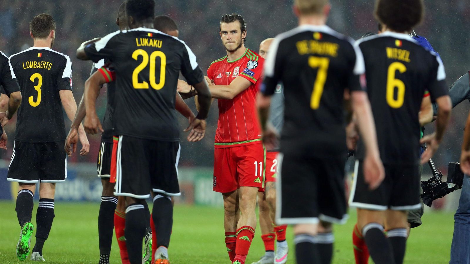 Foto: Gareth Bale al término del partido frente a Bélgica.
