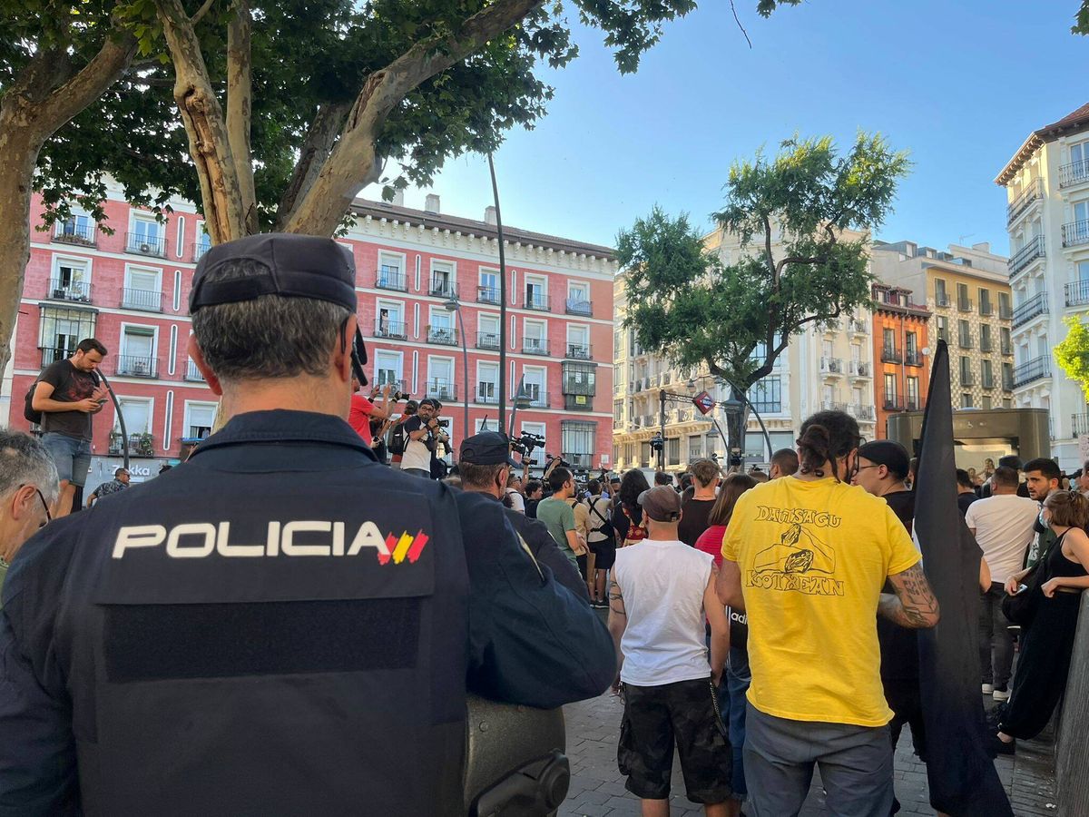 Foto: Policía Nacional en Tirso de Molina. (A.F.)