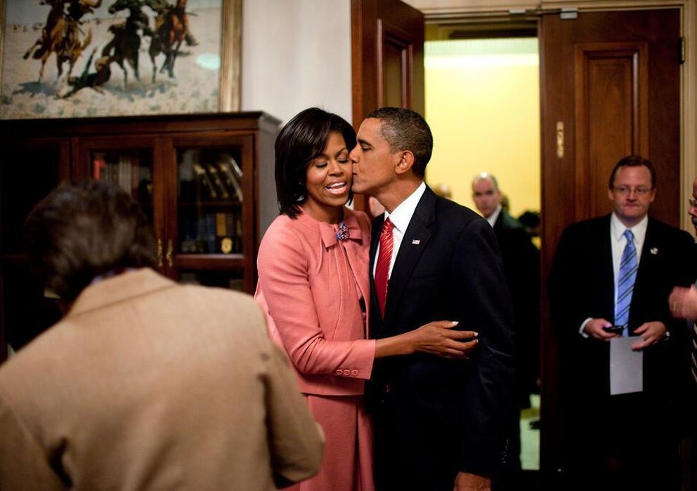 Foto: Imagen que el presidente dedicó a su esposa (Twitter: @BarackObama)