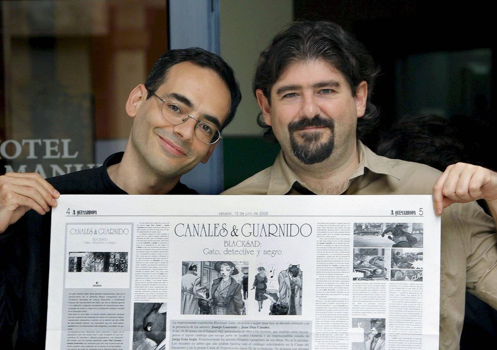 Foto: El dibujante Juanjo Guarnido (d), y el guionista Juan Díaz Canales (i), Premio Nacional del Cómic (EFE)
