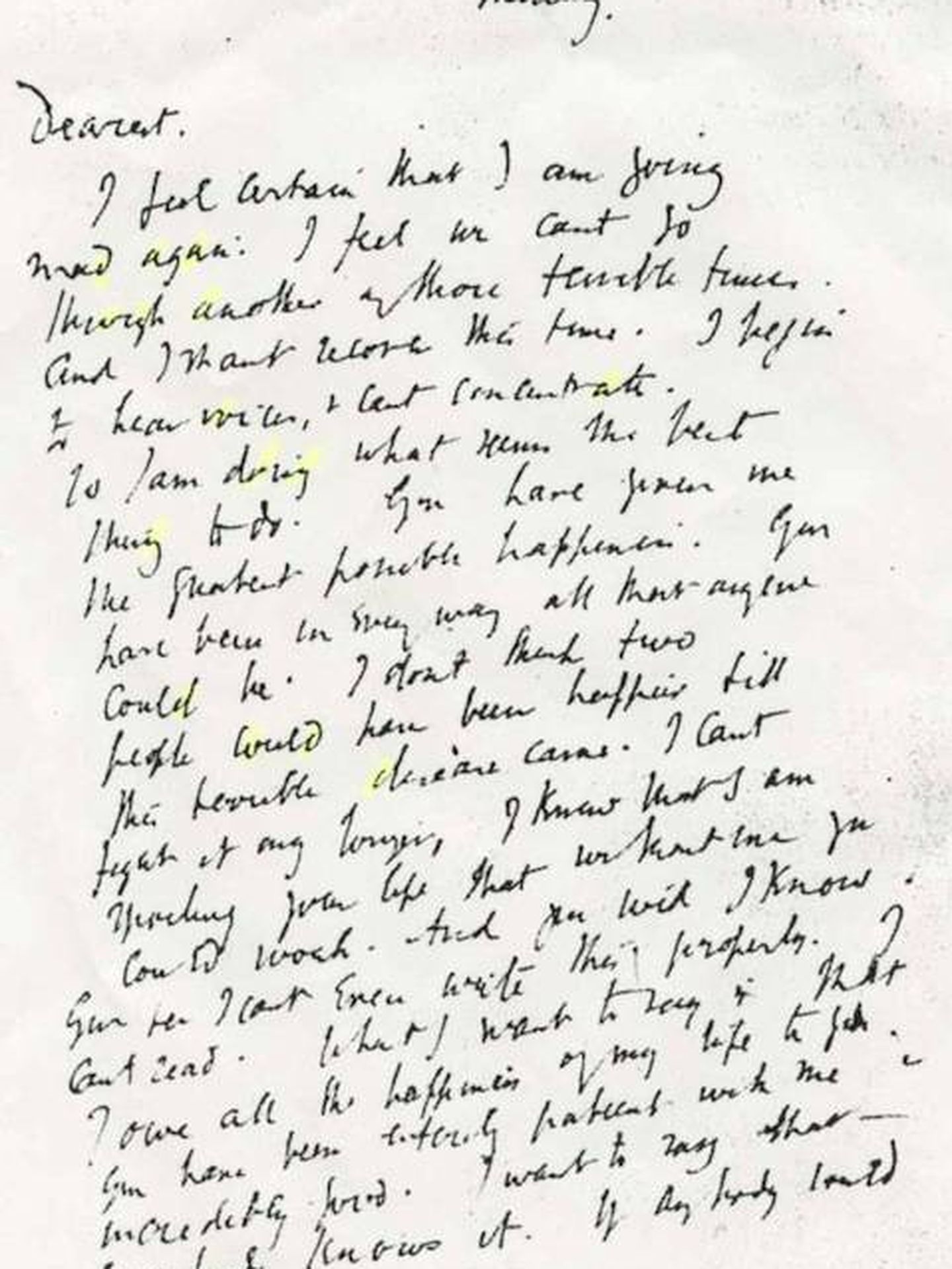 Carta de suicidio de Virginia Woolf