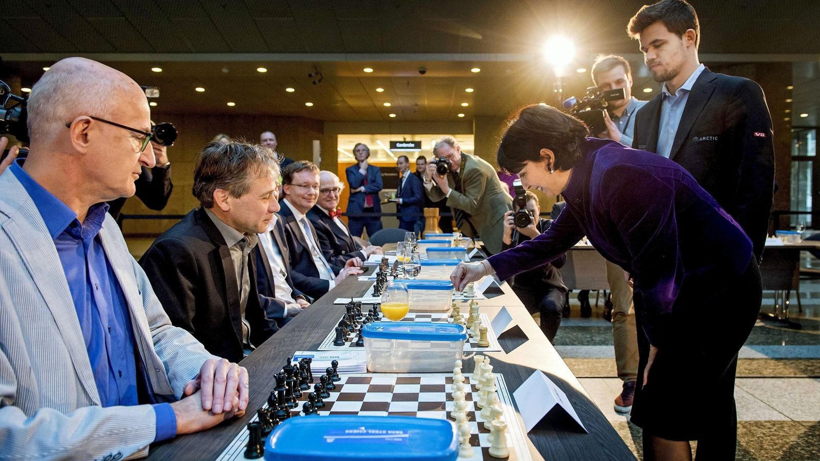 Foto: Exhibición de ajedrez en Holanda (EFE)