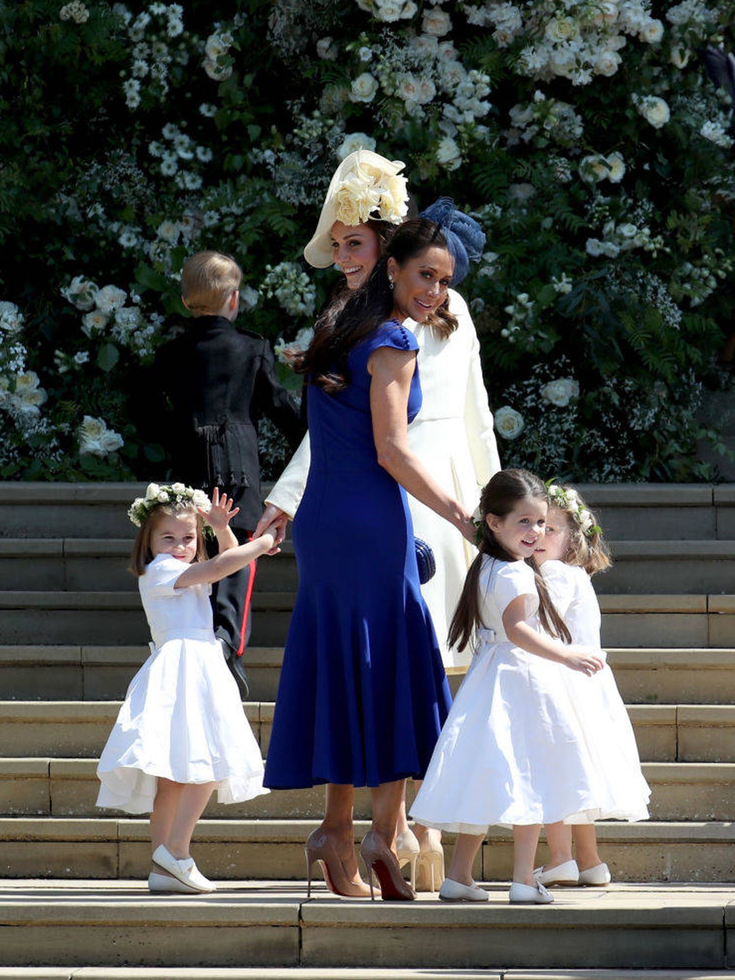 Jessica Mulroney, junto a Kate Middleton, en la boda de los duques de Sussex. (Getty)