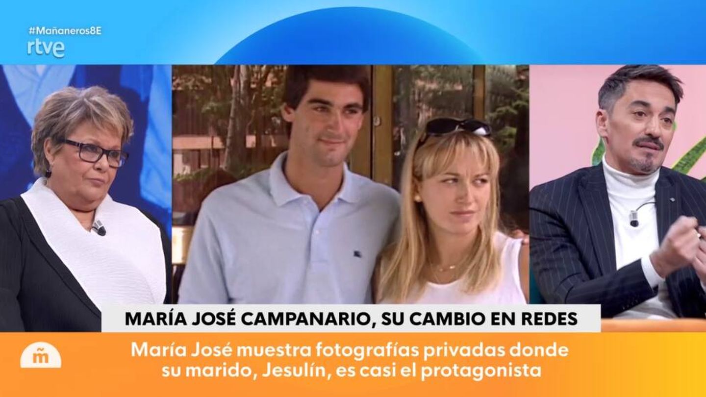 Los periodistas Pepa Jiménez y Diego Reineras en 'Mañaneros'. (TVE)