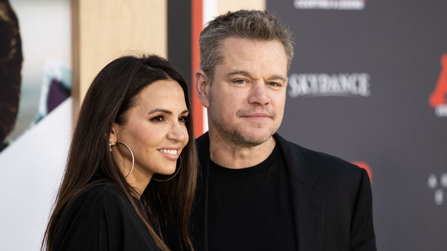 Matt Damon y su mujer, en la promoción de 'Air' en abril de este año en Los Ángeles. (EFE)