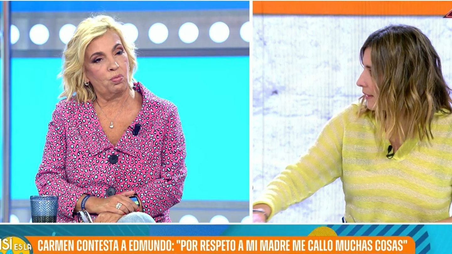 Carmen Borrego y Sandra Barneda, en 'Así es la vida'. (Telecinco)