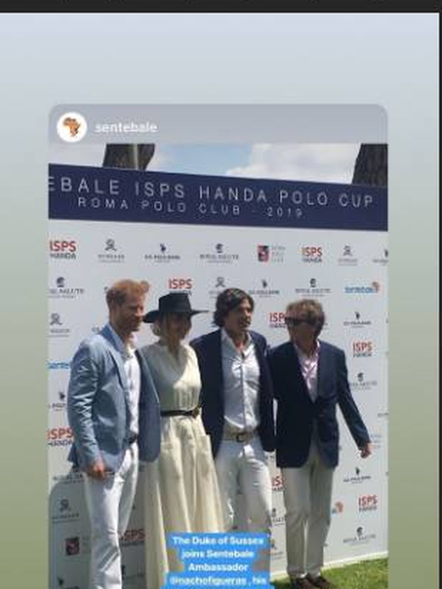 El príncipe Harry en Roma con sus amigos, Nacho Figueras y Delfina Blaquier. (IG Delfina Blaquier)