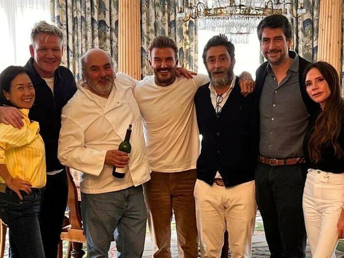 Foto: David y Victoria Beckham, en Valladolid junto al chef Gordon Ramsay, su mujer Tana y más personalidades. (Instagram/@restaurante_damaso)