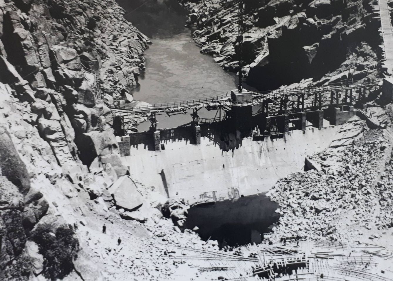La presa de Ricobayo fue un hito de ingeniería. (Ayuntamiento de Muelas del Pan)