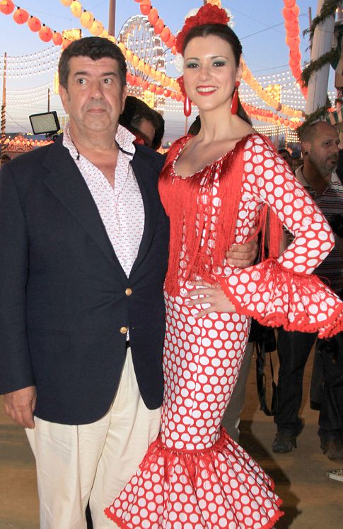 Gil Silgado y María Jesús Ruiz, en la Feria de Abril (I.C.)