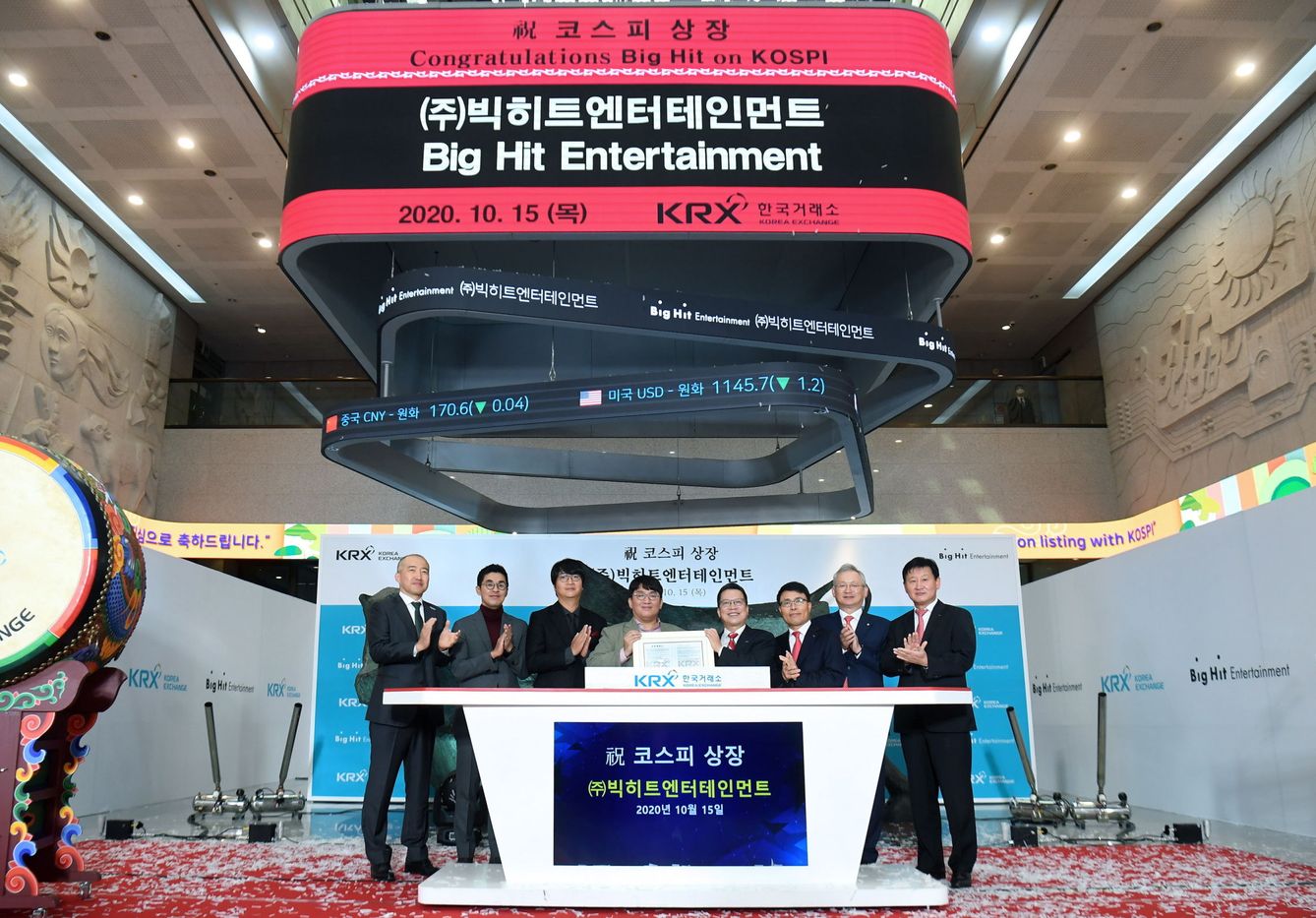 Salida a bolsa de Big Hit Entertainment. (Reuters)