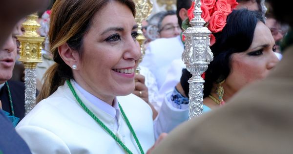Foto: Susana Díaz, durante la romería de El Rocío, hace unas semanas. (EFE)
