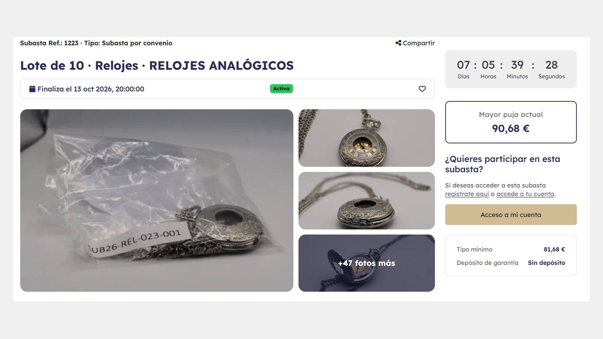 Relojes, joyas, móviles y hasta un pedazo del buque gemelo del Titanic: Madrid subasta 5.600 objetos perdidos