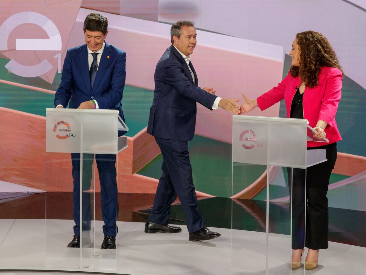 Foto: Debate electoral de los candidatos a la presidencia de la Junta de Andalucía. (EFE)