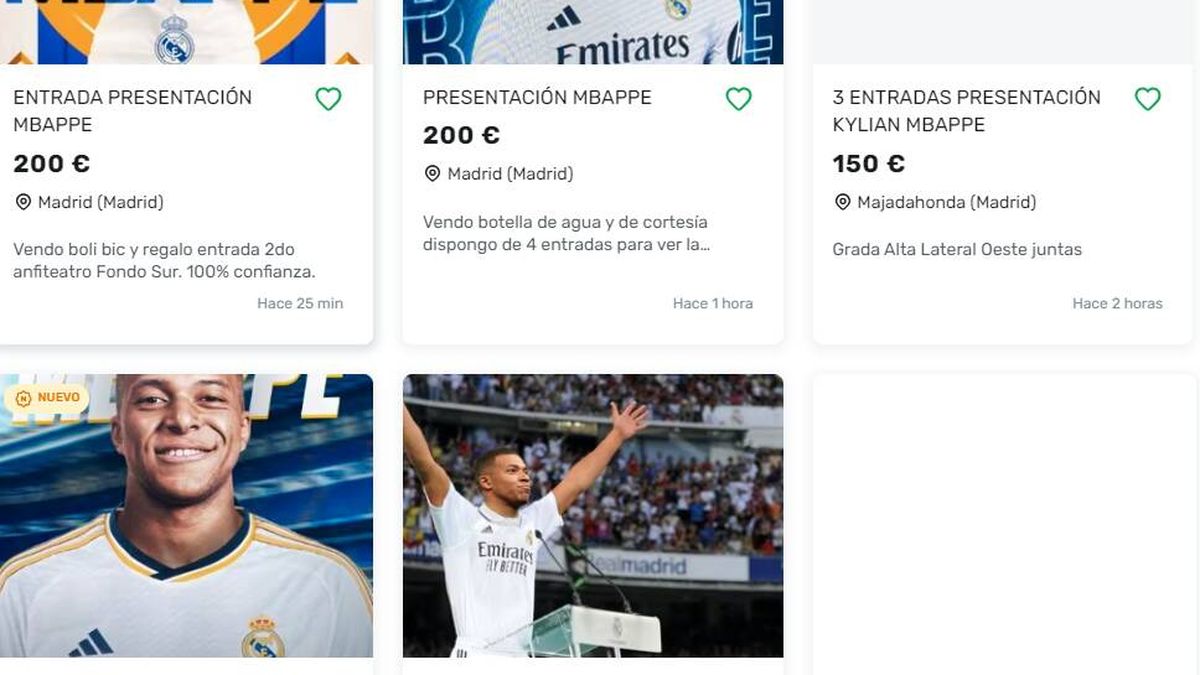 Hasta 200 euros por una entrada: la presentación de Kylian Mbappé no escapa de la reventa