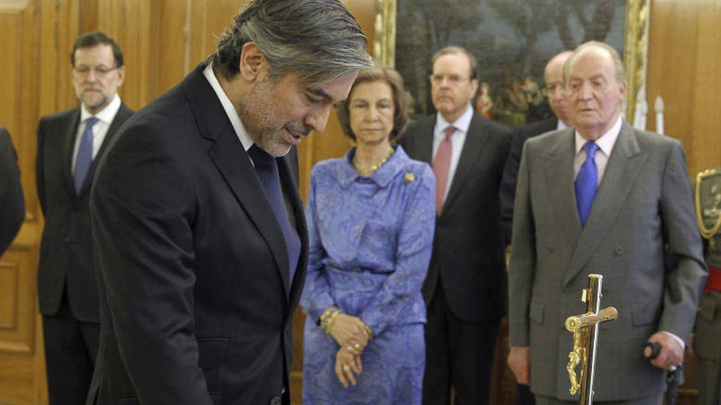 Enrique López, durante la jura de su cargo como magistrado del TC en Zarzuela. (EFE)