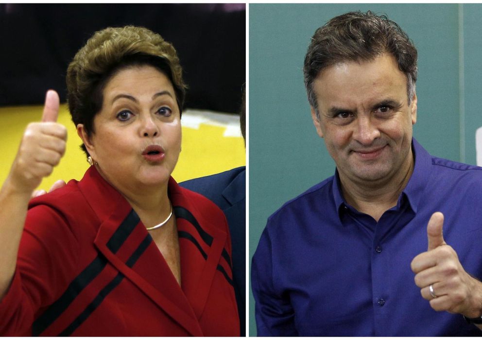 Foto: La presidenta de Brasil Dilma Rousseff y el socialdemócrata Aecio Neves (Reuters)