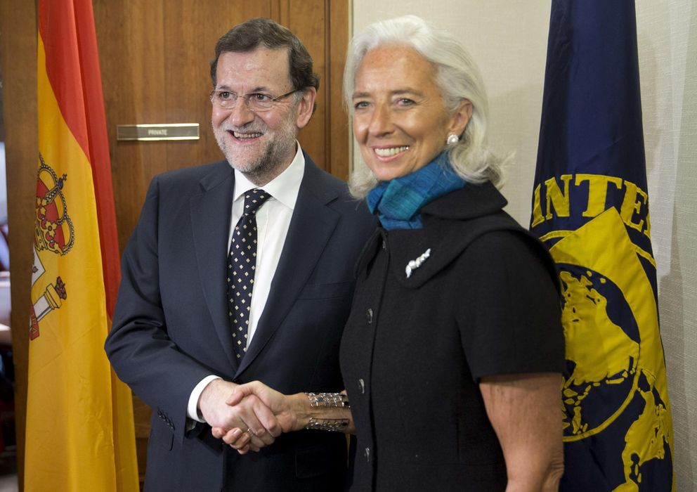 Foto: El presidente del Gobierno, Mariano Rajoy (i), y la directora gerente del FMI, Christine Lagarde. (EFE)