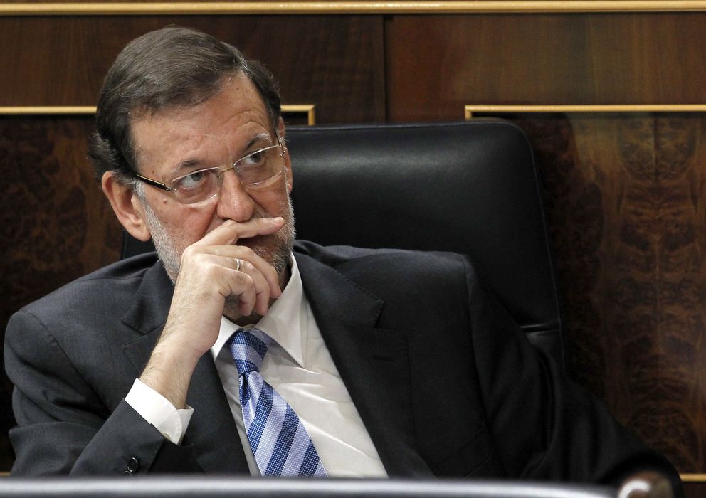 Foto: Mariano Rajoy, en el Congreso (Efe).
