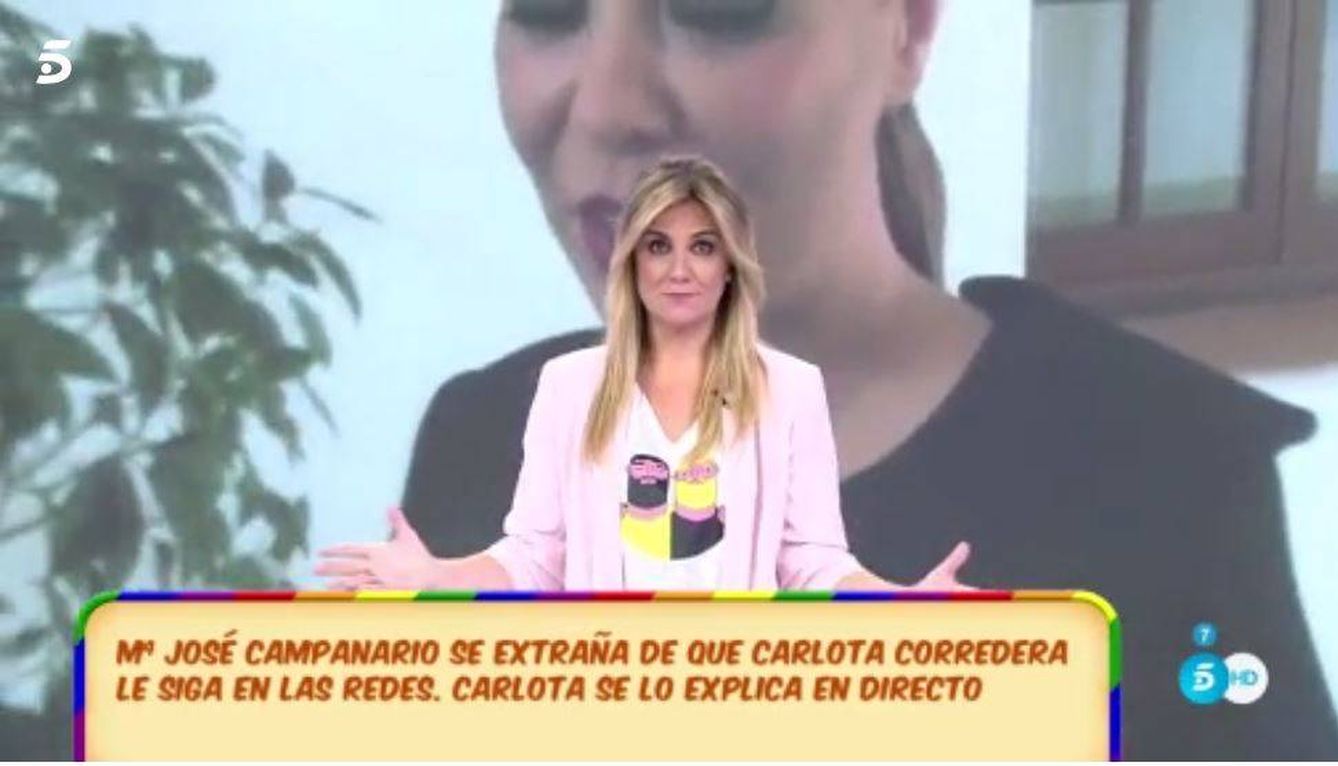 Carlota Corredera contra María José Campanario por Instagram.