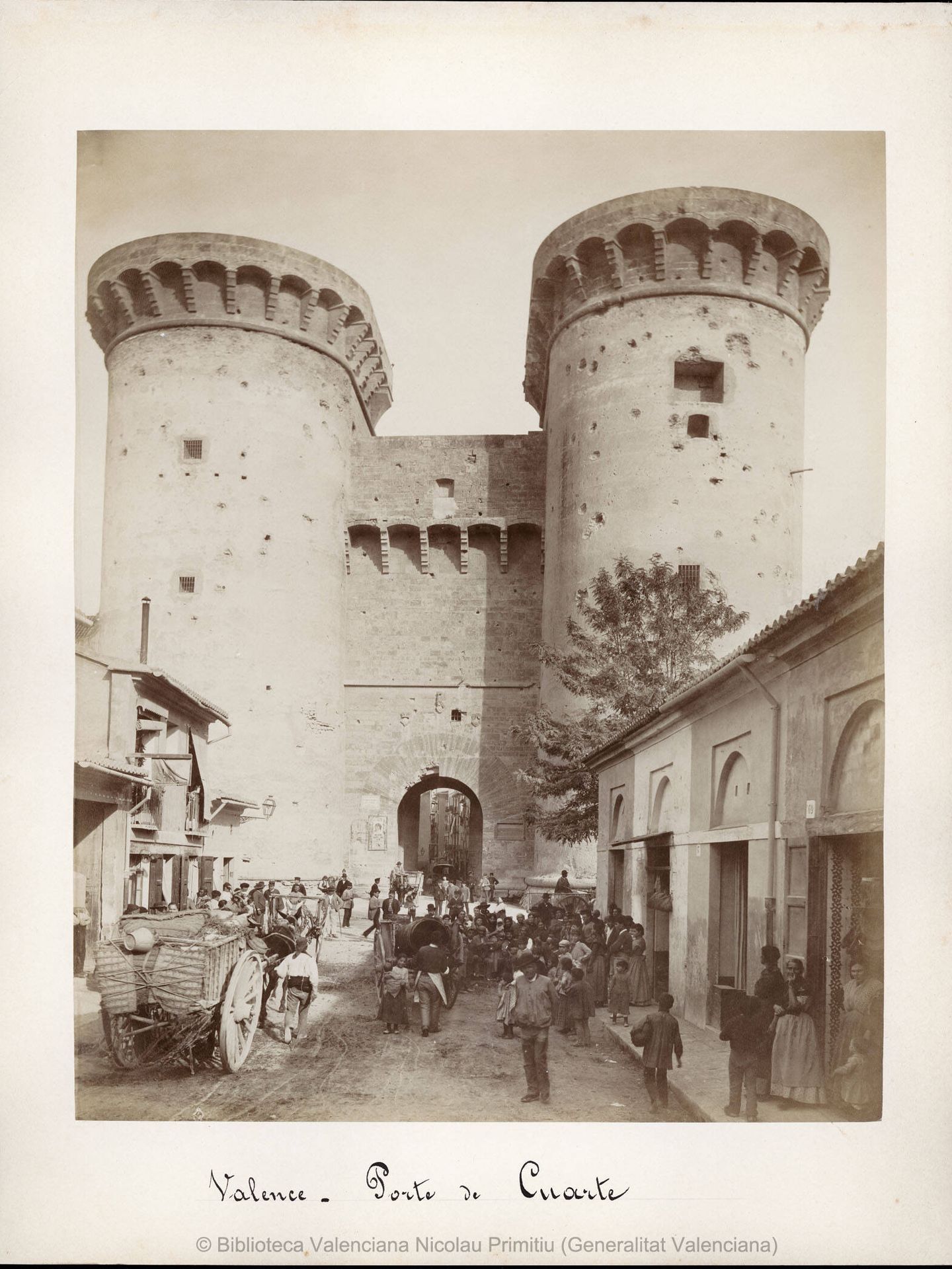 Torres de Quart en 1888. (Biblioteca Valenciana)