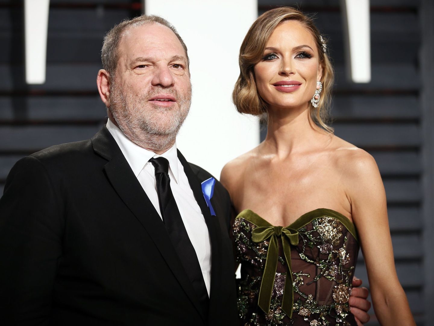 Harvey Weinstein, junto a su mujer Georgina Chapman, en la última edición de los Oscar.
