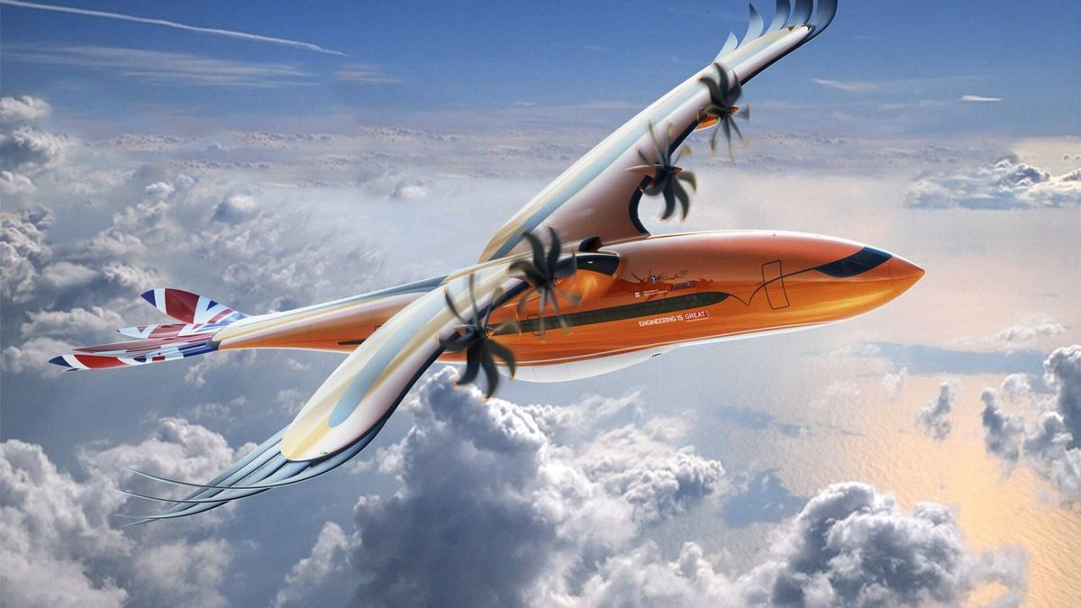 Esta es la última locura de Airbus: un avión con forma de halcón y motor híbrido