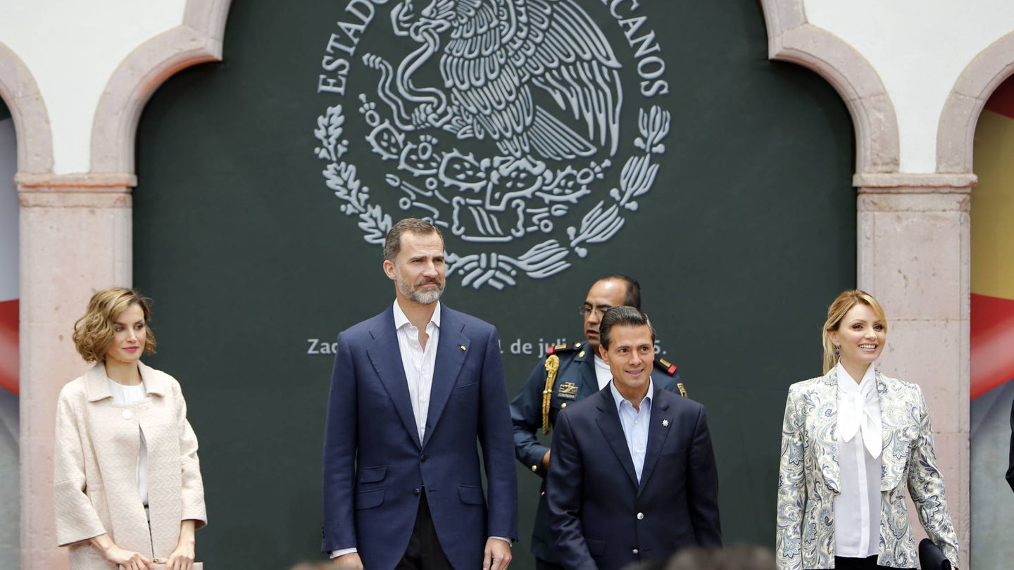 Letizia y Felipe en el viaje oficial a México de 2015. (Gtres)